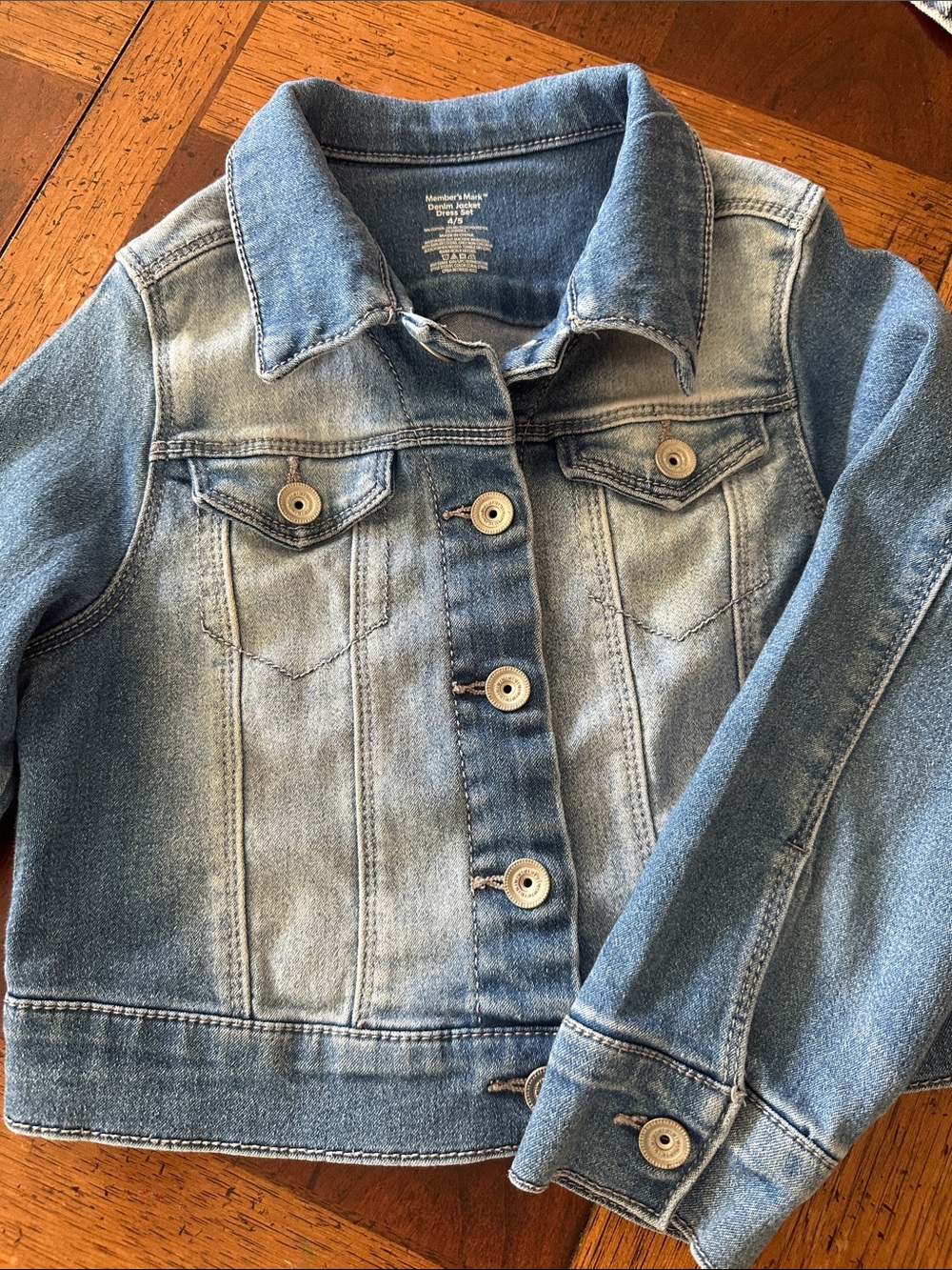 Girls' Light Blue Denim Jacket and long Steve shirts
